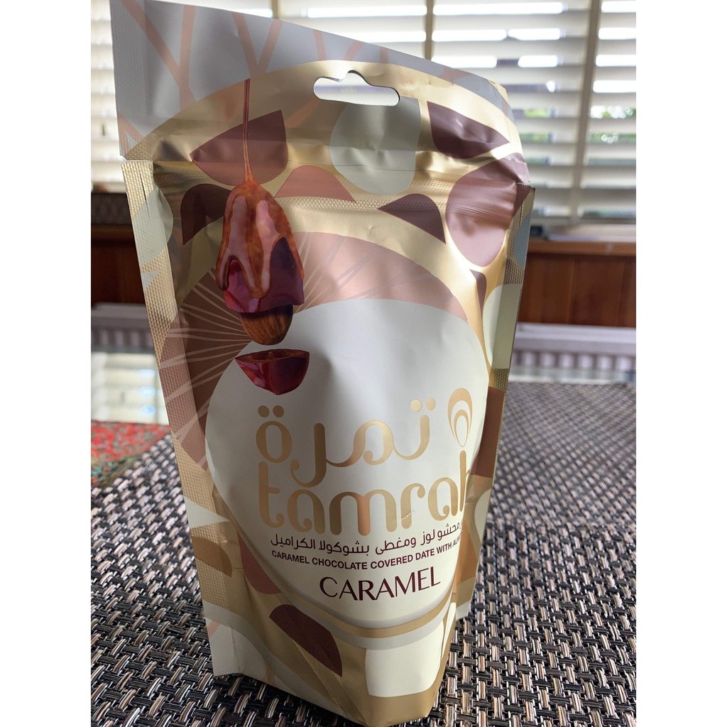 Tamrah Caramel Chocolate Covered Dates with Almond-Food-Islamic Goods Direct