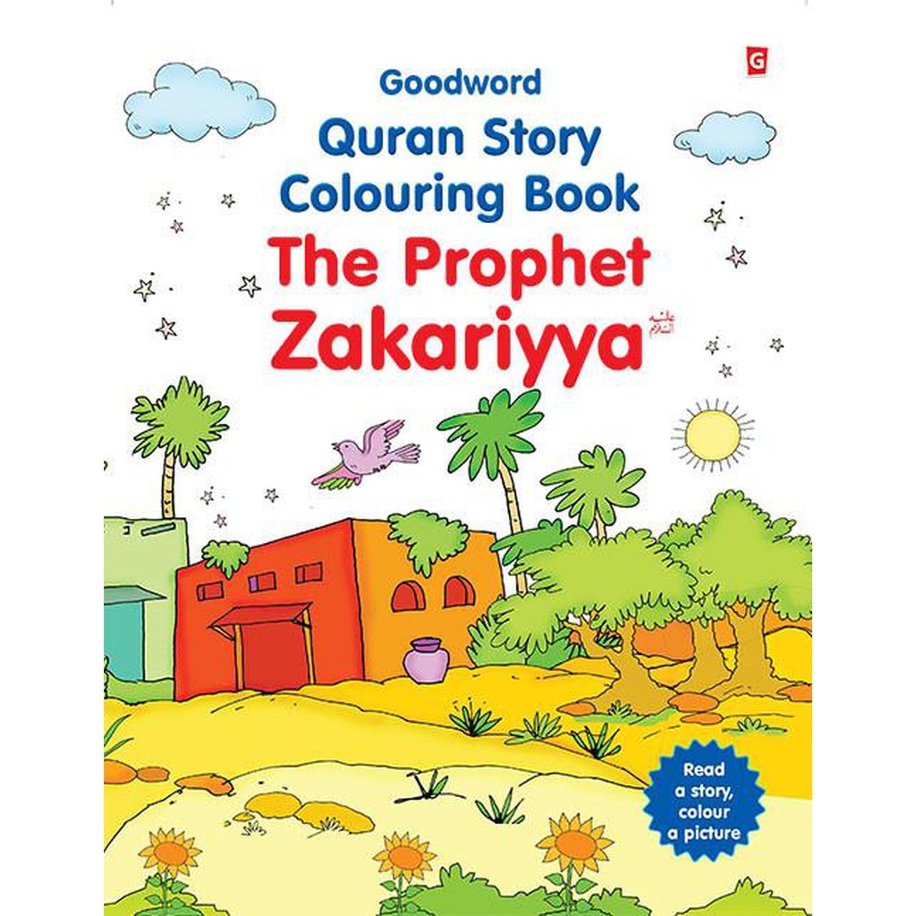 The Story of the Prophet Zakariya (Colouring Book)-Kids Books-Islamic Goods Direct
