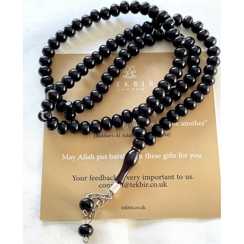 Velvety Islamic Prayer Mat for Muslim Salah with Tasbih Prayer Beads-prayer mat-Islamic Goods Direct